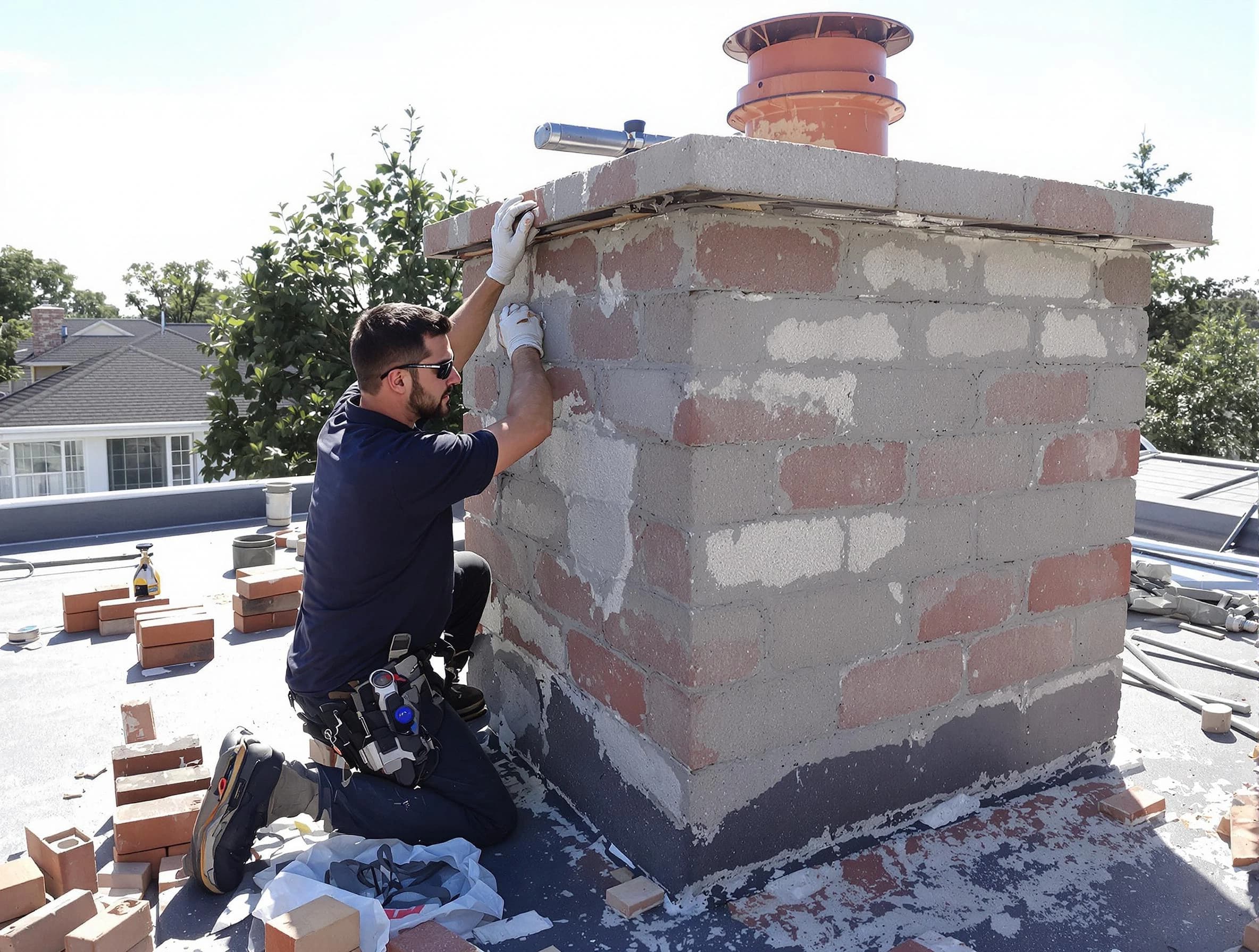Advanced chimney repair process by Revere Chimney Sweep in Revere, MA