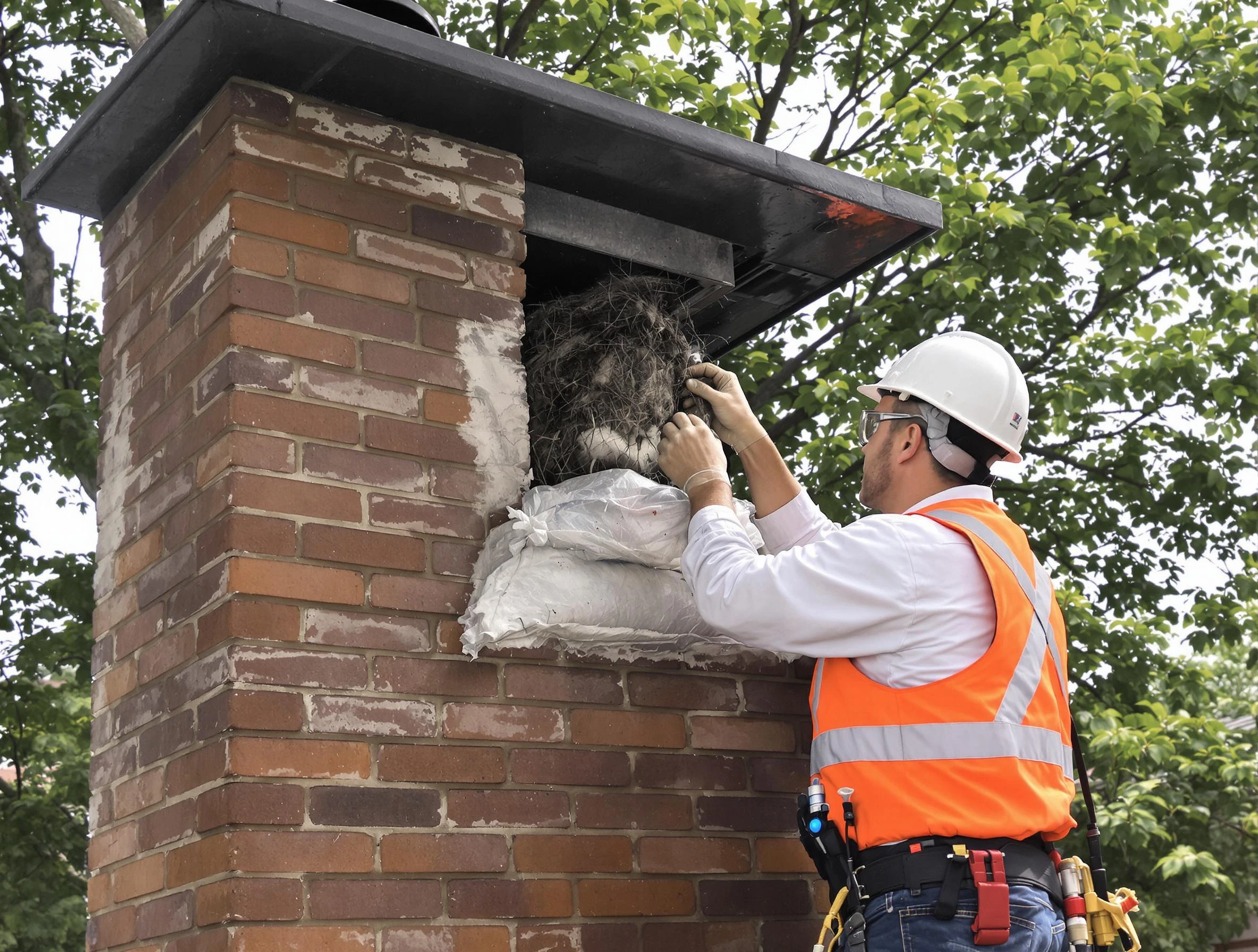 Humane removal of debris and animals by Revere Chimney Sweep in Revere, MA
