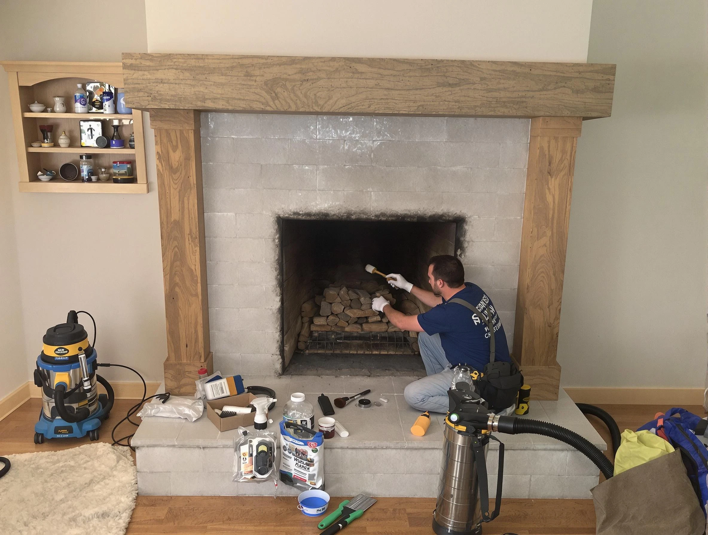 Detailed creosote removal process by Revere Chimney Sweep in Revere, MA